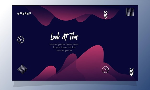 abstract fluid gradient color background vector design for landing page web background