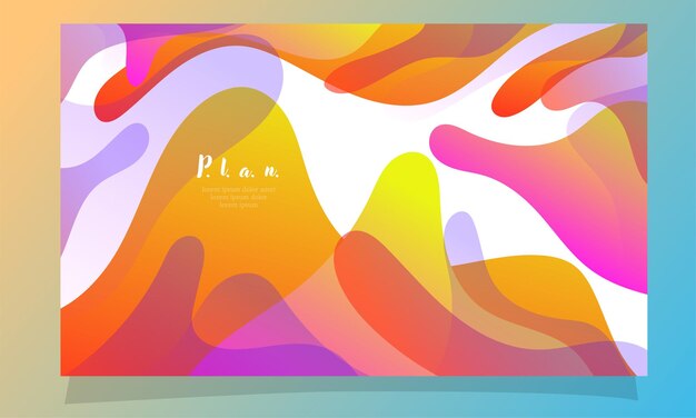 abstract fluid gradient color background vector design for landing page web background