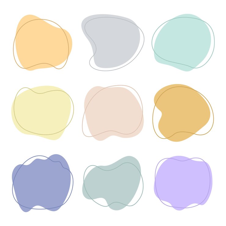 Vector abstract fluid hand drawn organic shapes
