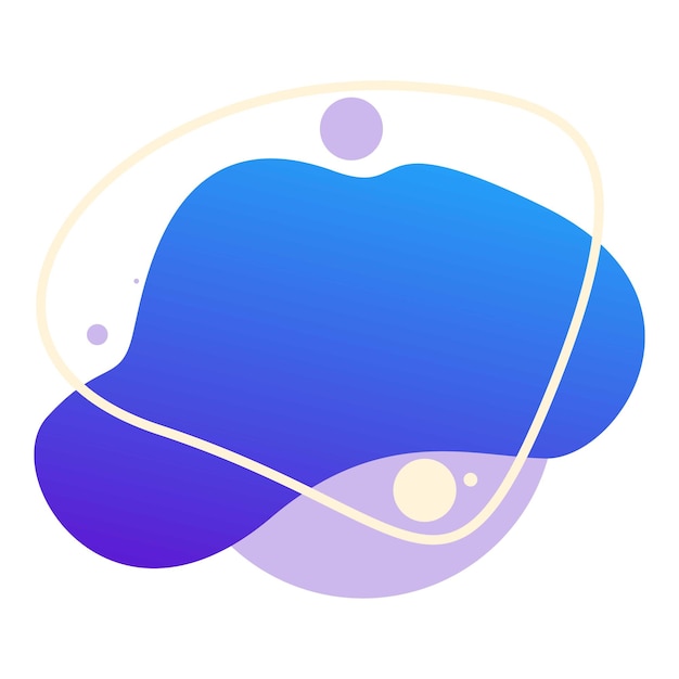 Abstract fluid shape with gradient and line art accentuating modern design
