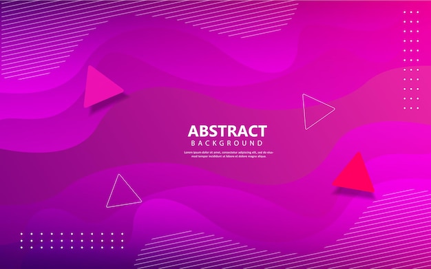 Abstract fluid shape with triangle background