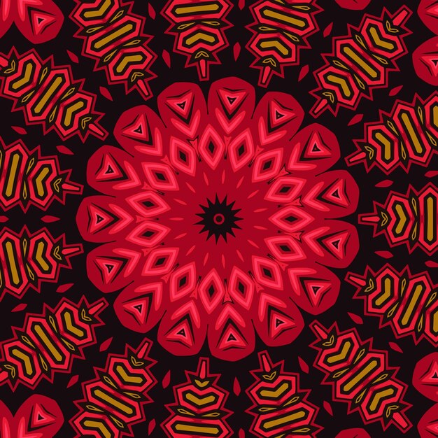 Abstract folk ethnic colorful geometric pattern print