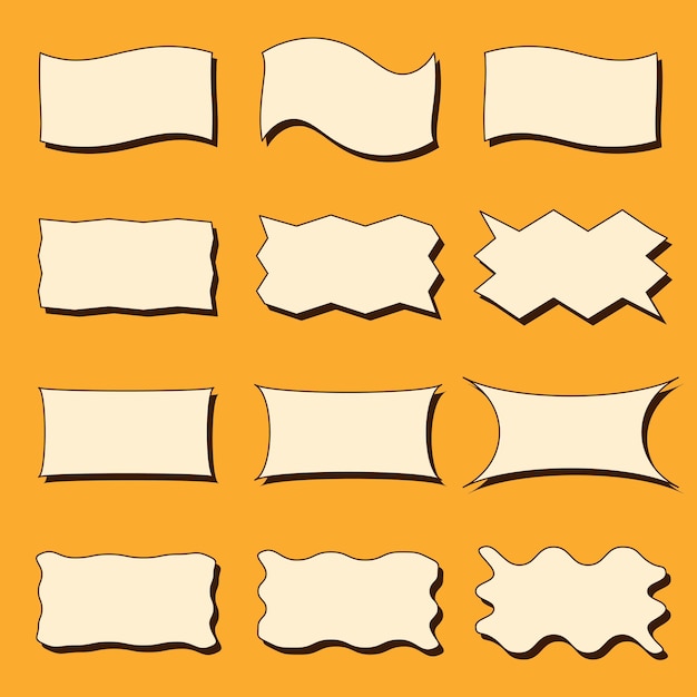 abstract forms message windows dialog windows forms of dialog windows retrostyle shapes vector