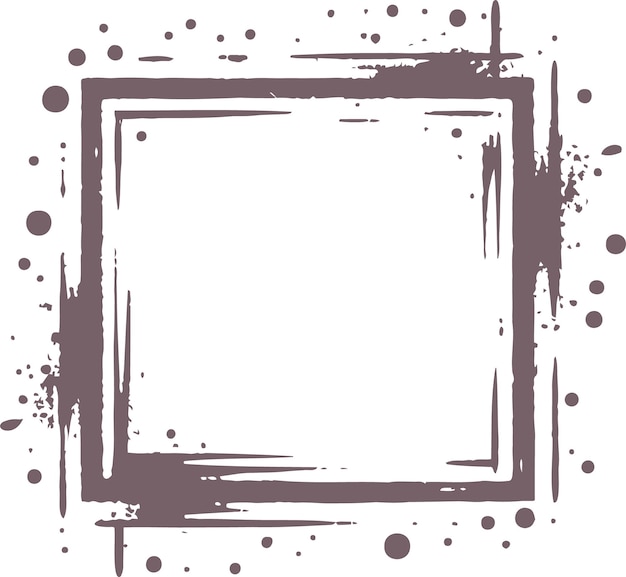abstract frame with ink blots and lines minimalism