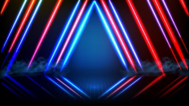 abstract futuristic background of empty stage.