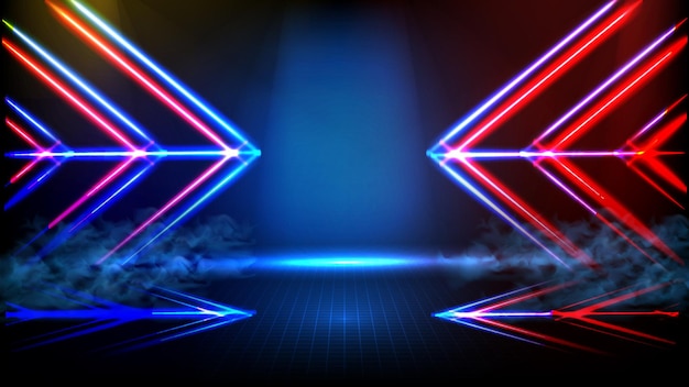 abstract futuristic background of empty stage.
