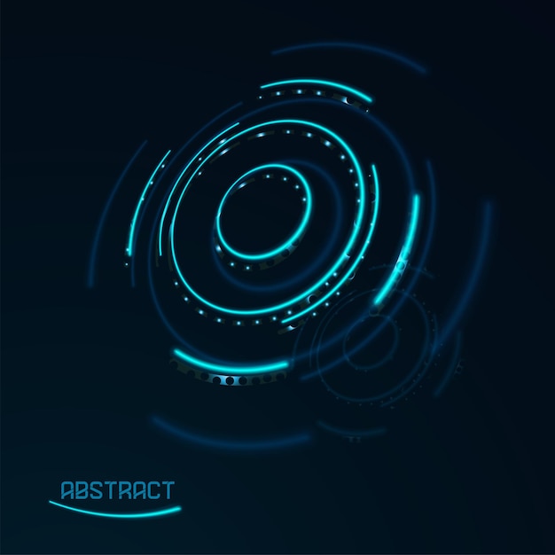Abstract futuristic blurred circles
