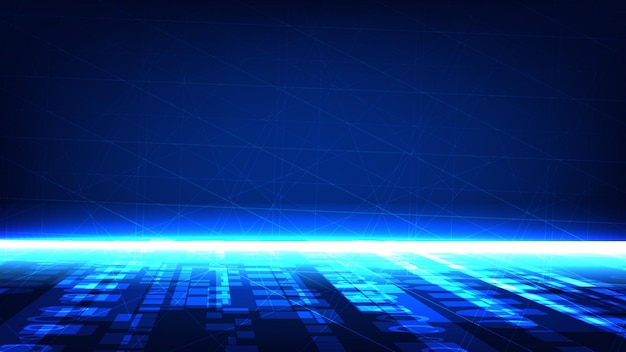 abstract futuristic Hi tech background with blue laser lighting