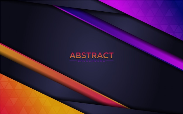 Abstract futuristic  on layer orange and purple with dark navy background