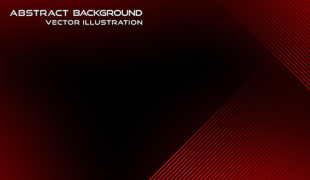 Abstract futuristic red line geometric shapes background vector illustration