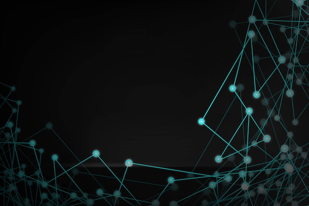 Abstract futuristic shape Computer generated Technological connection dark color background Vector illustration