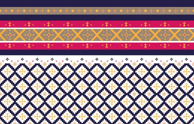 Abstract geometric and tribal patterns Usage design local fabric patterns geometric Vector