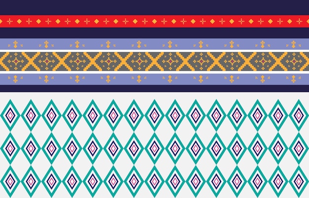 Abstract geometric and tribal patterns Usage design local fabric patterns geometric Vector