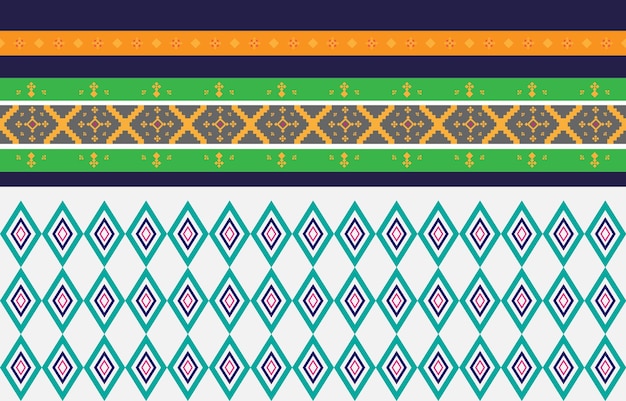 Abstract geometric and tribal patterns Usage design local fabric patterns geometric Vector