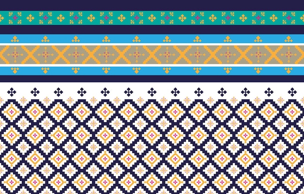 Abstract geometric and tribal patterns Used in cloth or printing industry geometric Vector