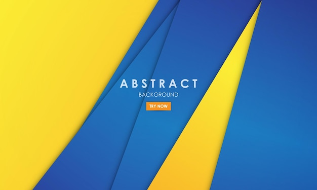 Abstract geometric background blue and yellow modern design