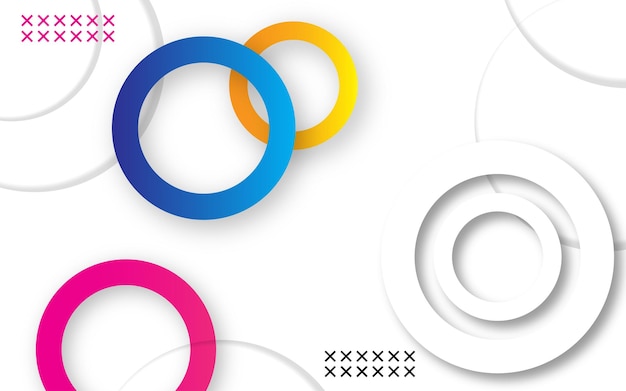 Abstract geometric background circle ring color shape