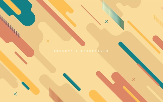 Abstract geometric background colorful rounded diagonal shape