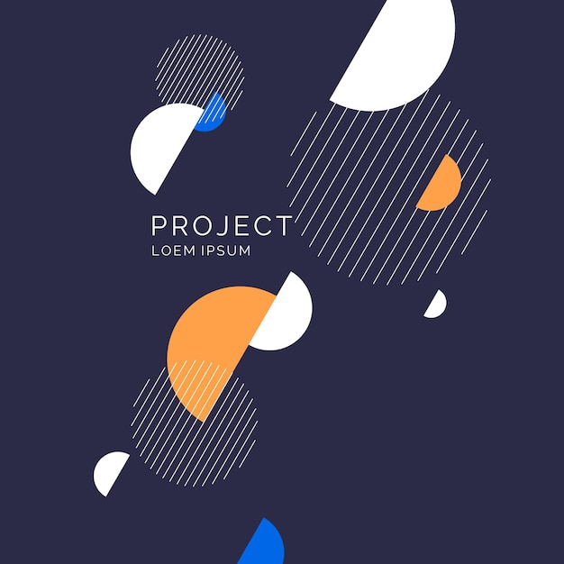 Abstract geometric background The poster with the flat figures