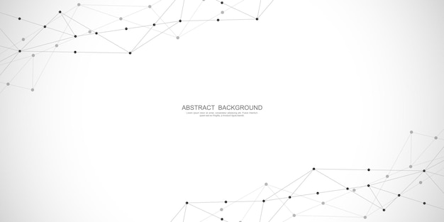 Abstract geometric background with connecting dots and lines