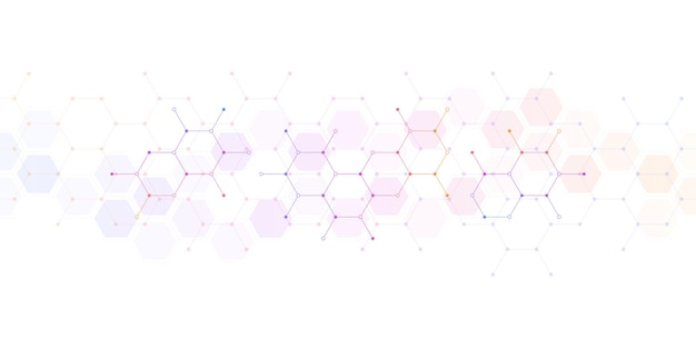 Abstract geometric background with hexagons pattern