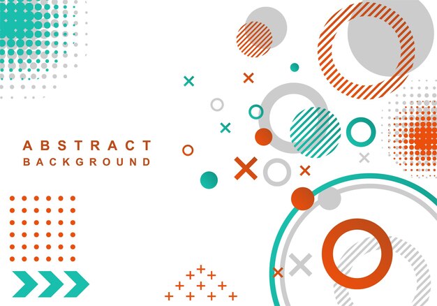 abstract geometric background with orange and turquoise colors
