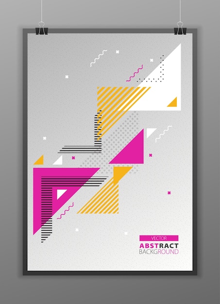 abstract geometric composition forms modern background with decorative triangles and patterns backdrop vector illustration
