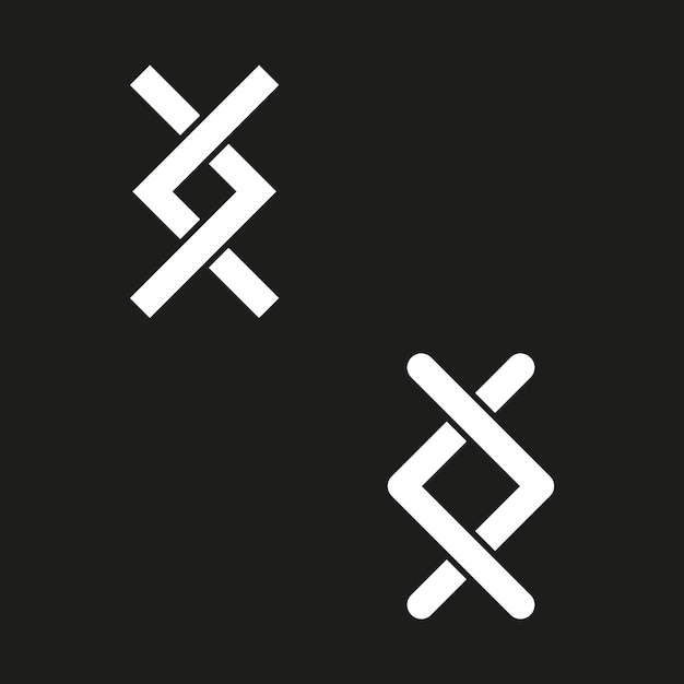 Abstract geometric design White shapes on black Modern vector art Minimalist pattern