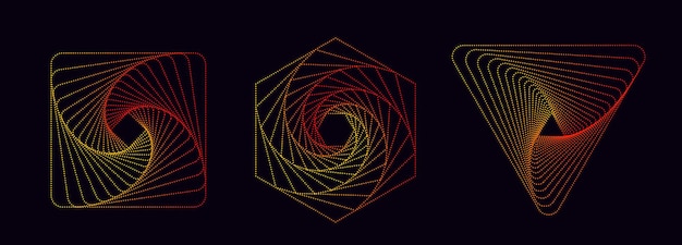 Abstract geometric elements. Universal dynamical forms, flowing lines.