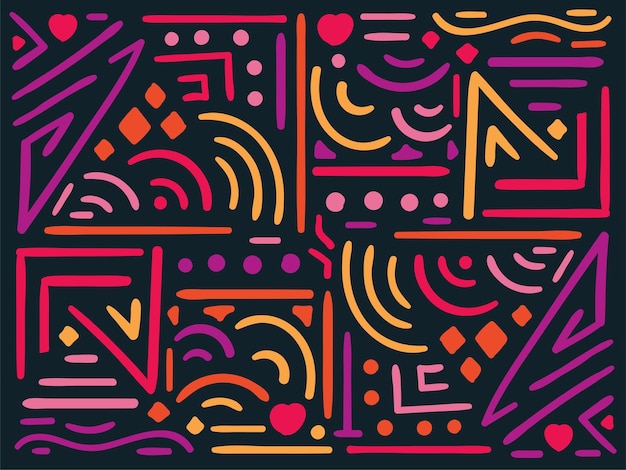abstract geometric line pattern illustration design