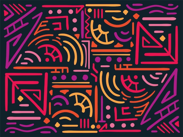 abstract geometric line pattern illustration design