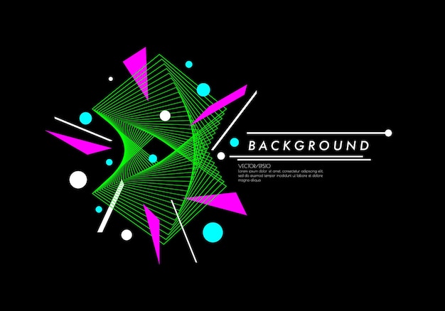 abstract geometric lines background in minimalist style vector illustration