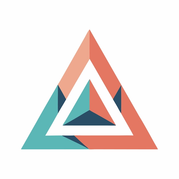 Abstract Geometric Logo with Overlapping Triangles and Modern Typography