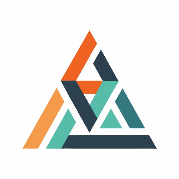 Abstract Geometric Logo with Overlapping Triangles and Modern Typography