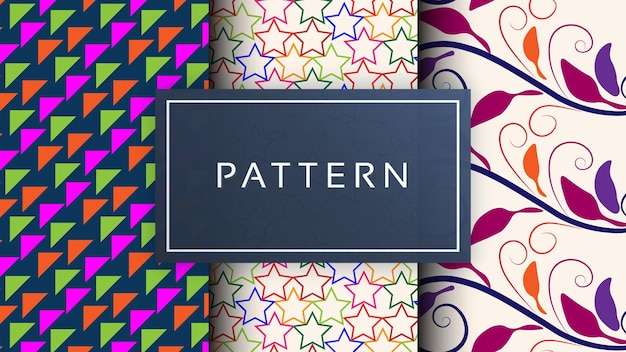 abstract geometric pattern artwork retro colors and white background