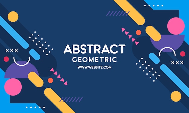 abstract geometric pattern horizontal banner background