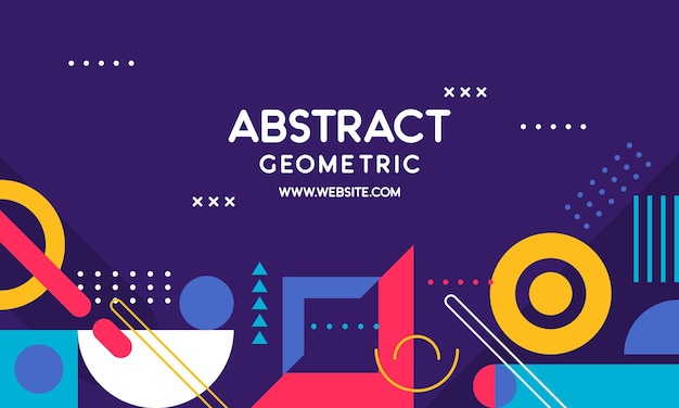 abstract geometric pattern horizontal banner background