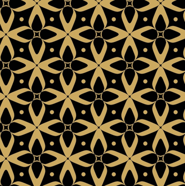 abstract geometric pattern with crosses stripes lines seamless background black and gold ornament