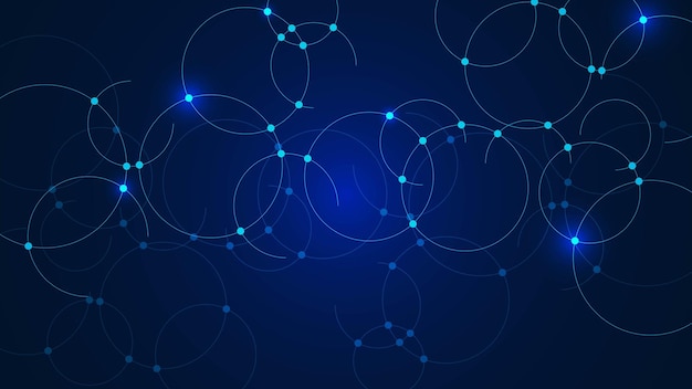 Abstract geometric plexus circle with glowing particle Digital network connection concept backdrop
