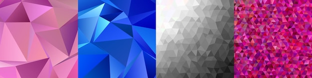 abstract geometric polygonal background set
