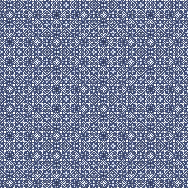 Abstract geometric seamless floral background
