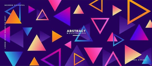 Abstract geometric shapes composition banner