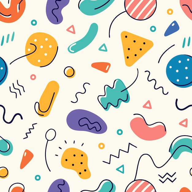 abstract geometric shapes seamless pattern colorful background design