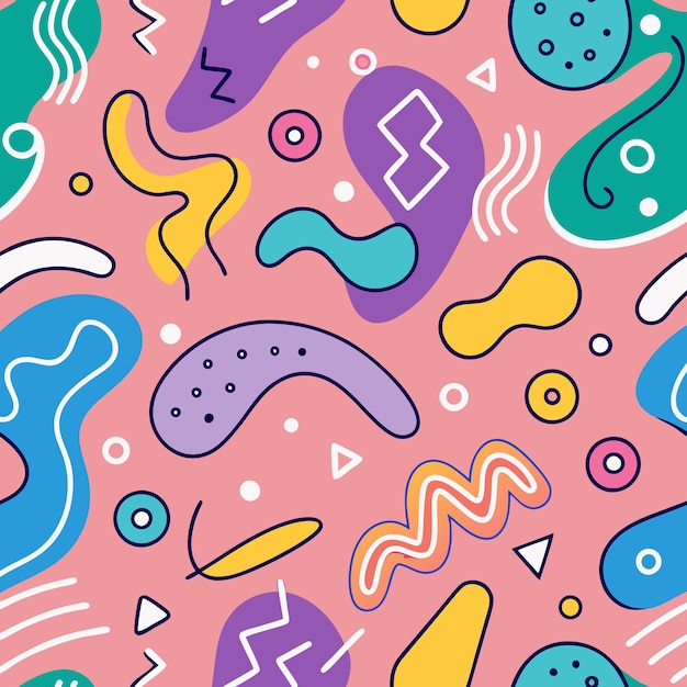 abstract geometric shapes seamless pattern design