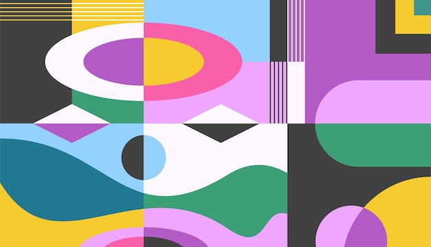 Abstract geometric vintage pattern wallpaper vector design