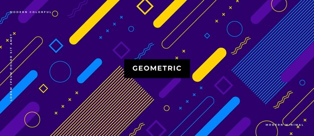 abstract geometric with different shapes background. 