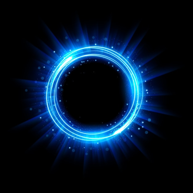 abstract glowing circle elegant illuminated light ring