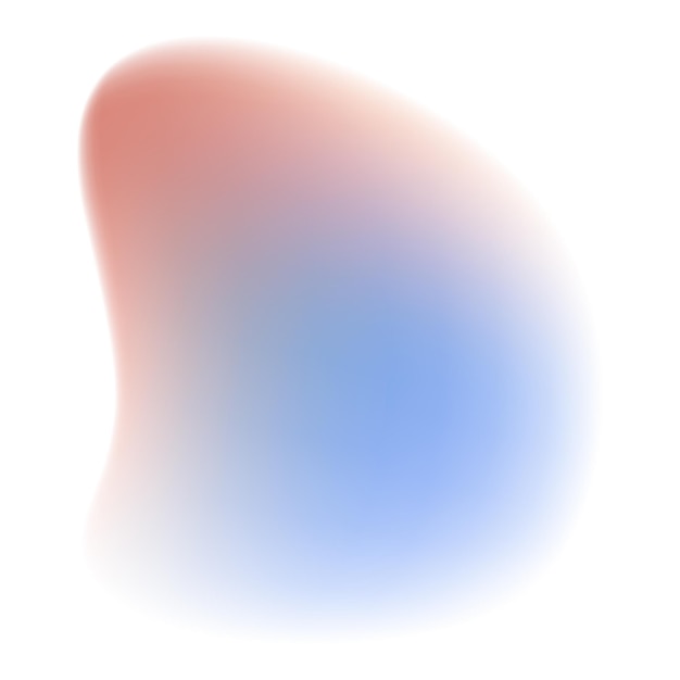 Abstract gradient blob with red and blue colors