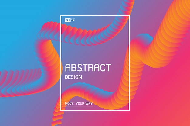 Abstract gradient color of futuristic design fluid artwork wavy background.