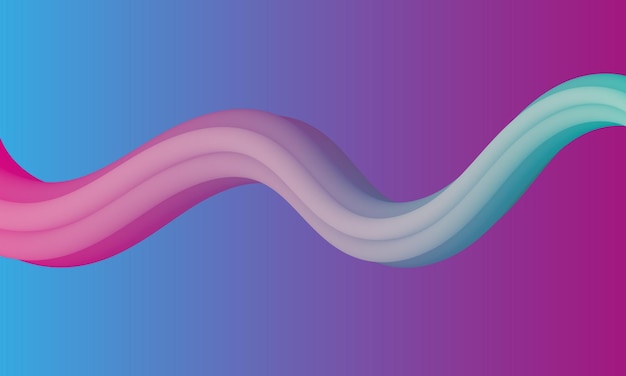 Abstract gradient fluid shapes background 3D Colorful liquid Pink Purple blue background